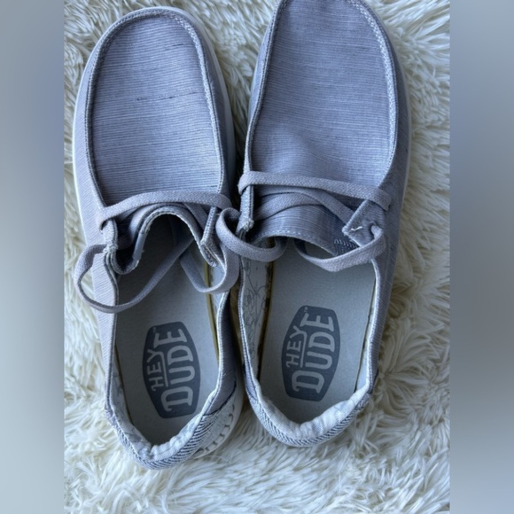 Hey Dude Wendy Light Gray Loafers
